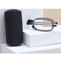 MK2310241 Mini Metal Folding Reading Glasses Small Round Portable Foldable Blue Light Blocking Folding Reading Glasses With Case
