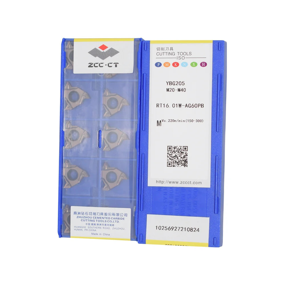 ZCC CT YBG205 RT16.01W-AG60PB RT16.01N-AG60PB Carbide Inserts CNC Threading Inserts Lathe Cutter Tools Carbide Inserts MOQ:10pcs