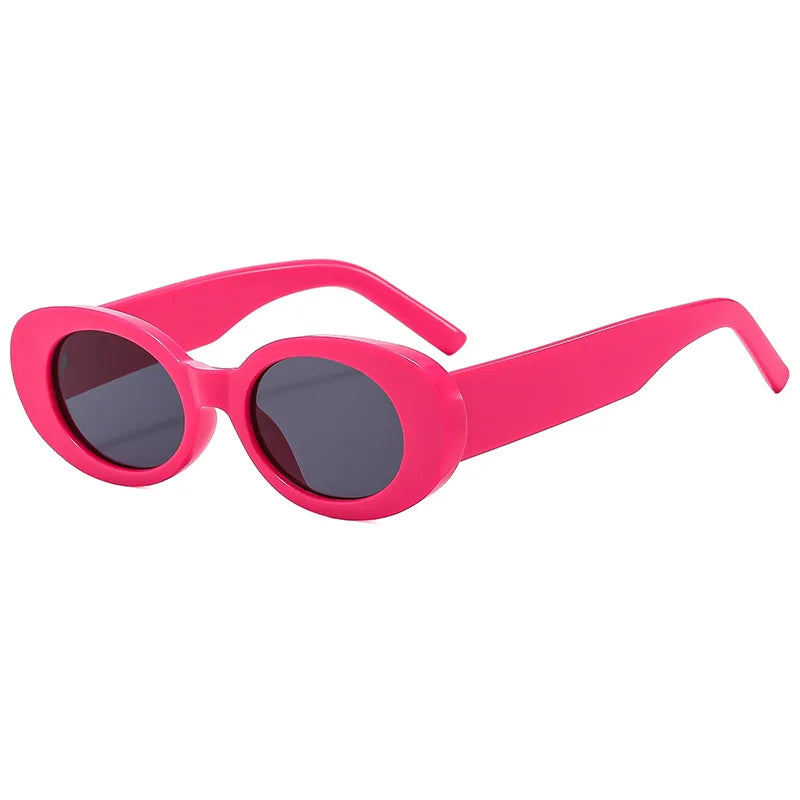 STORY QB3741 Trend 2024 Sunglasses Rose Colored Glasses Lentes Women Fashion Vintage Retro New Oval Sunglasses