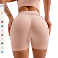 Direct Sale From Manufacturer Seamless Knitting Quick Dry Peach Buttock Fitness Pants Solid Pattern Running Training Yoga Shorts