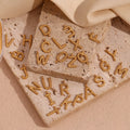 Fashionable Stainless Steel Gold-Plated Mini Twisted Letter Pendant Versatile Jewelry Accessory for Women and Children