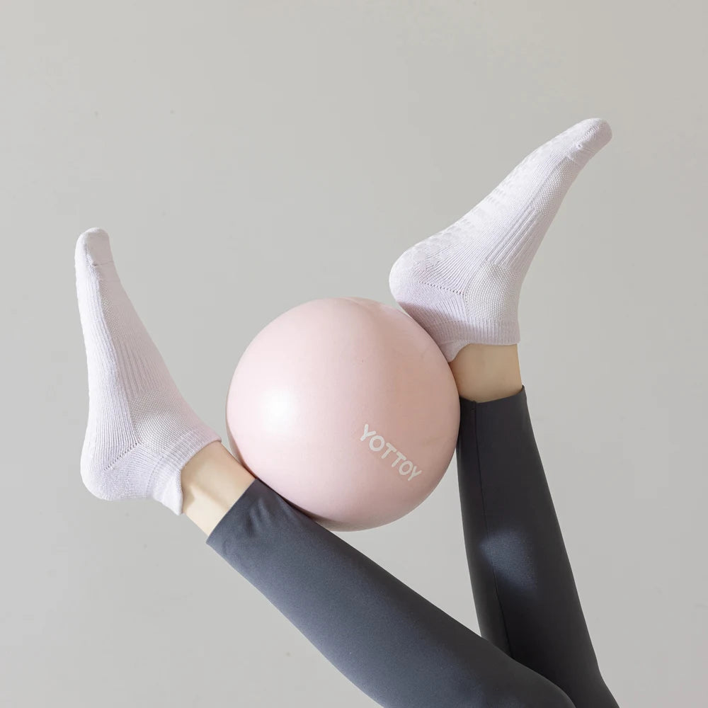 Custom Logo Boneless Grip Barre Trampoline Socks Non-Slip Pilates Yoga Compression Cotton Terry Cushion Ankle Mesh for Spring