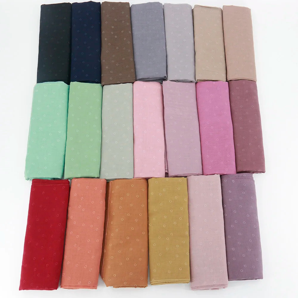 Wholesale Custom Bawal Cotton Tudung Flower Printed Scarves Shawls Hijab for Muslim Women