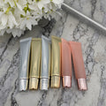 Wholesale Cheap Soft Cosmetic Packaging Squeeze Hose Lipstick Container Empty Clear Lip Gloss Tube PE DISCUS Screw Cap 25mm Tube