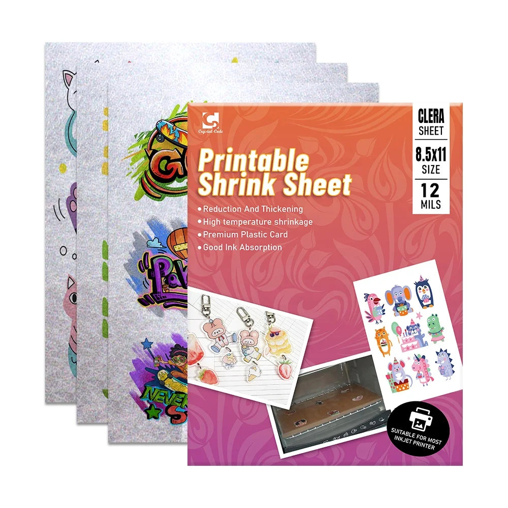 Craft Paper Manufacturer Clear Film White Shrinky Dinks Polyolefin Plastic Printable Pvc Sheets Shrink Paper