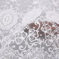 HA-17246 China Customized 100 Poly Dot Mesh Knitting Fabric Border Lace Fabric Embroidery