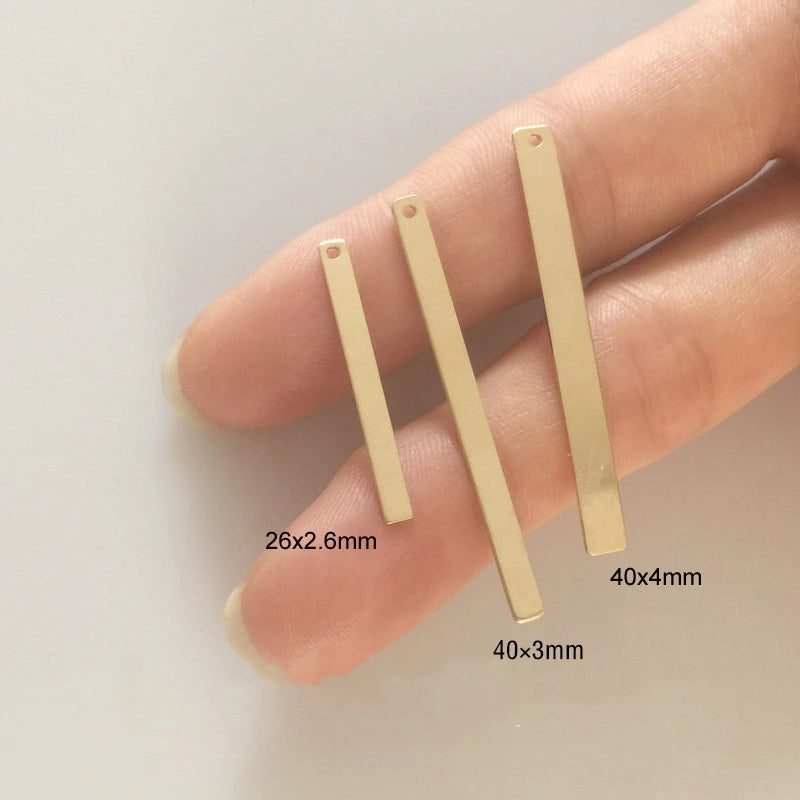 Wholesale Top Quality Gold Filled Rectangular Accessory Charms Connectors for Bracelets Necklace Jewelry Making