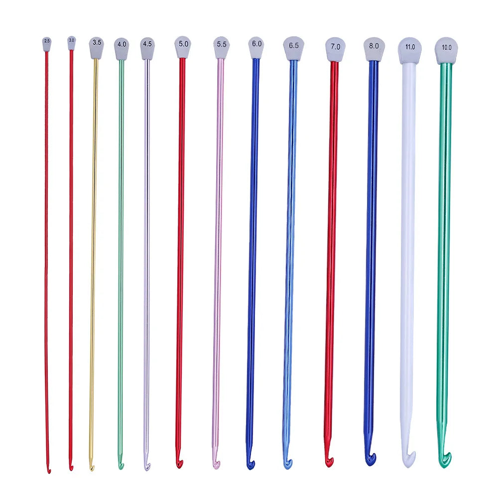 35cm High Quality Colorful Single Handle Knitting Needle Tool Sweater Needle Crochet Hook
