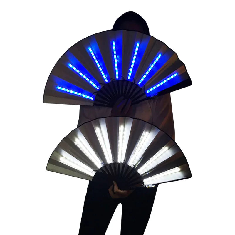 Led Fan Light Can Be Folding As Common Fans Customization Fan with Led Light