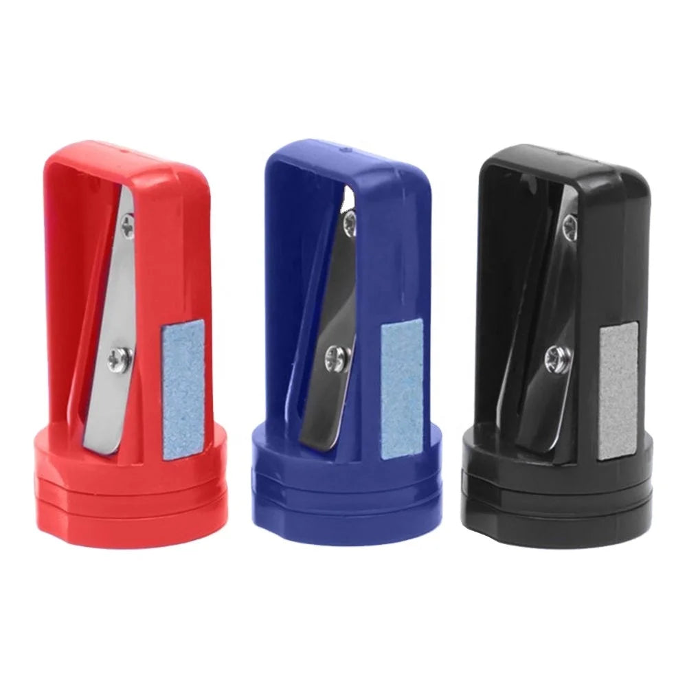 Wholesale High Quality Promotional Gifts Novelty Plastic Carpenter Pencil Sharpener with Sand Pad Good for Custom Logo PSH001