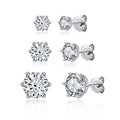 0.1-1ct Moissanite Earrings 925 Sterling Silver Gold Plated Six Claw Studs D Color VVS Diamond for Men Women GRA Luxury Jewelry