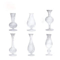 Minimalist Retro Handblown PC Glass Vase Irregular Shaped Transparent Striped for Wedding or Home Wall Decoration