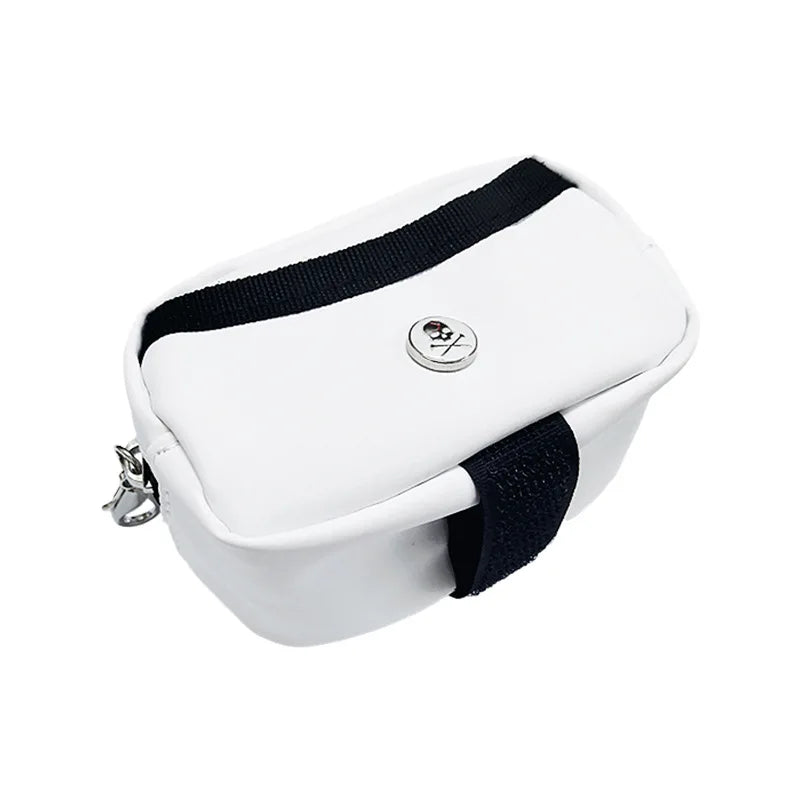 Portable Mini PU Leather & Polyester Golf Ball Waist Bag Convenient Storage for Ball Collection