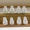 Cartoon 21*14mm Colorful Ceramics Clay Beaded Handmade 3d Flower Animal Rabbit Loose Beaded Charm for DIY Jewellery Making