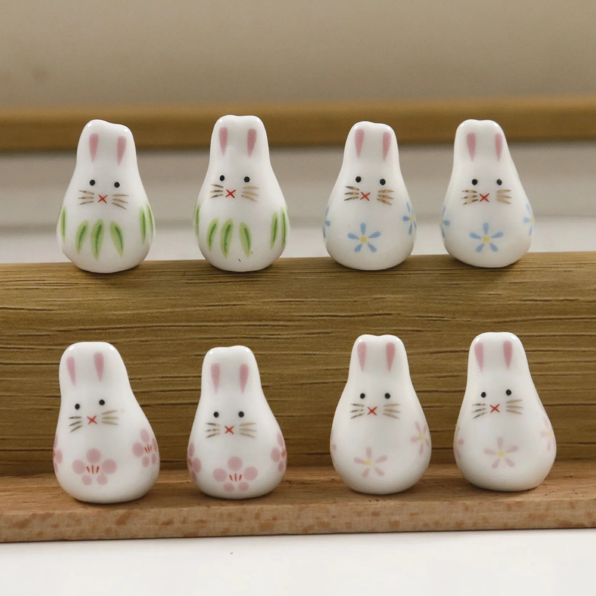 Cartoon 21*14mm Colorful Ceramics Clay Beaded Handmade 3d Flower Animal Rabbit Loose Beaded Charm for DIY Jewellery Making
