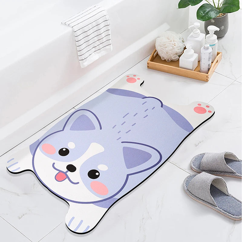 (CHAKME) Cute Bathroom Non slip Mats Bedroom Door Mats Household Carpets Absorbent