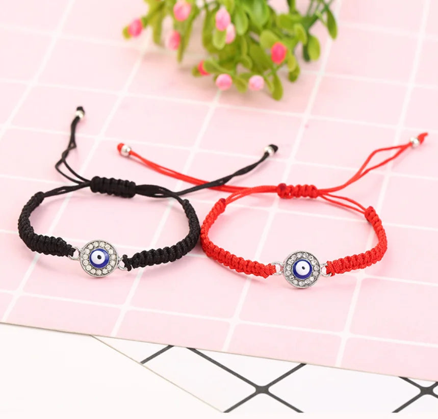 Adjustable Good Lucky Red Rope Cord String Thread Braided Bracelet D-evil Bracelet Custom Available
