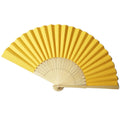 New Product Deep Yellow Japanese Style Paper Wedding Folding Fans for Summer Hoiding Decoration