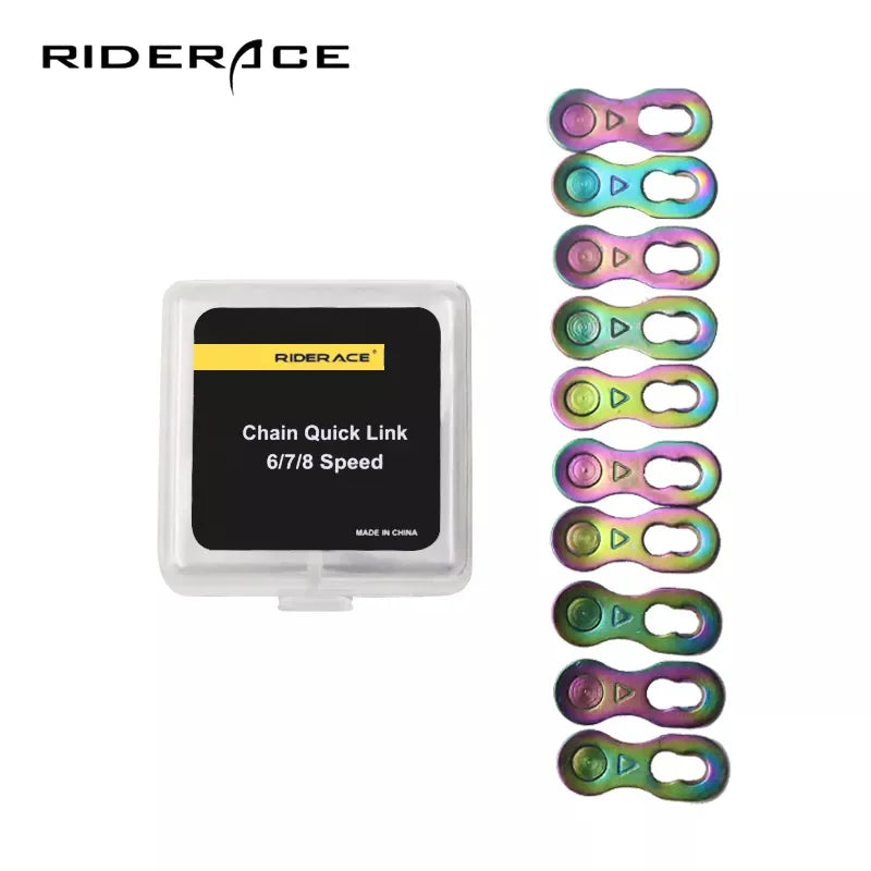 RIDERACE Multi-Colored  Chain Quick Link 8/9/10/11/12 Speed Cycling Super Light Rainbow Quick Release Magic Buckle Road Bike