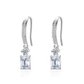 CZCITY New Designs European Fashion Women Rhodium Gold Plated Sterling Silver Earrings CZ Crystal Drop Earrings