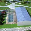Outdoor Garden Terrace Anti-Rust Aluminum Alloy Frame Canopy Prefabricated Polycarbonate Arc Roofing Cover for Swimming Manual