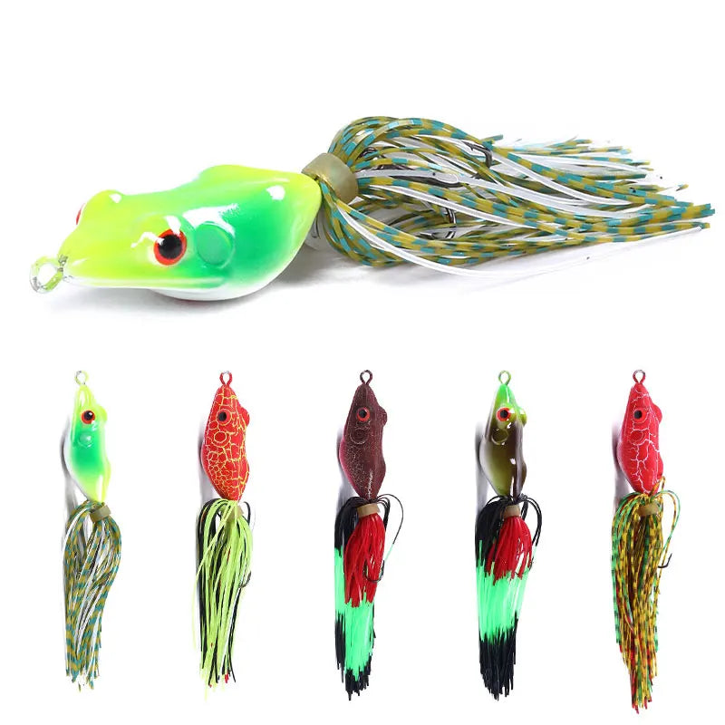 Wholesale FO028 11cm 9.8g Artificial Bait Top Water Floating Snakehead Frog Fishing Lures