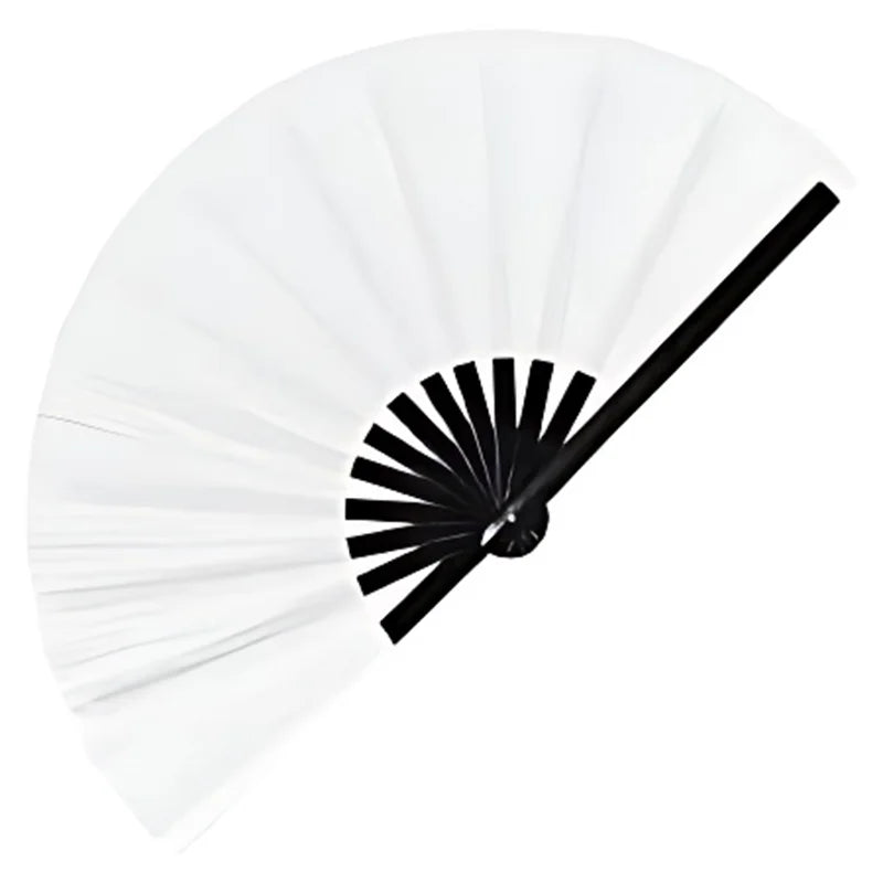 Custom 13inch Classic Traditional Bamboo DIY Promotion Handheld Durable Folding Sublimation Music Fans for Party Dancing