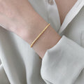 EManco Adjustable Bracelet Bangle for Women Fine Silver & Gold Plated Gypsophila Wedding Party Gift Fashion Jewelry