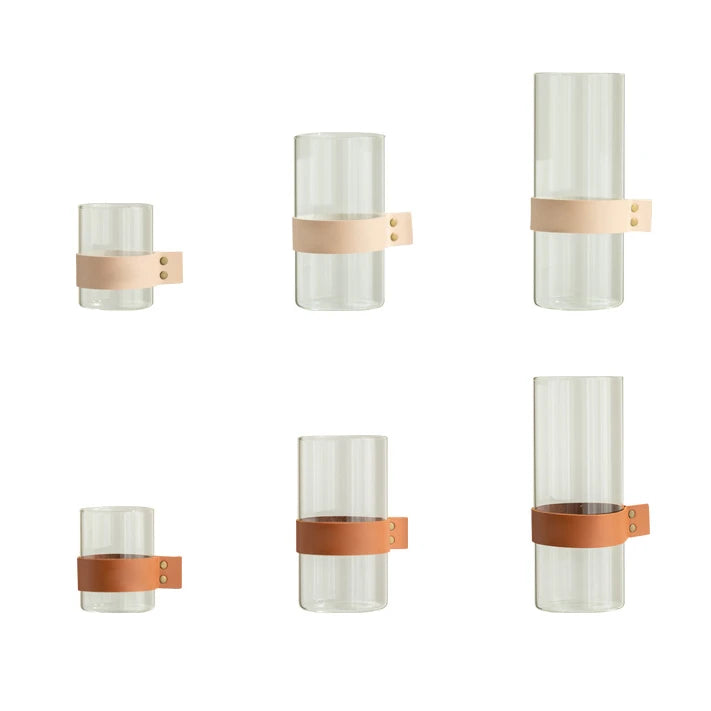 Wholesale Europe Style Clear Cylindrical Glass Vase for Home Decoration
