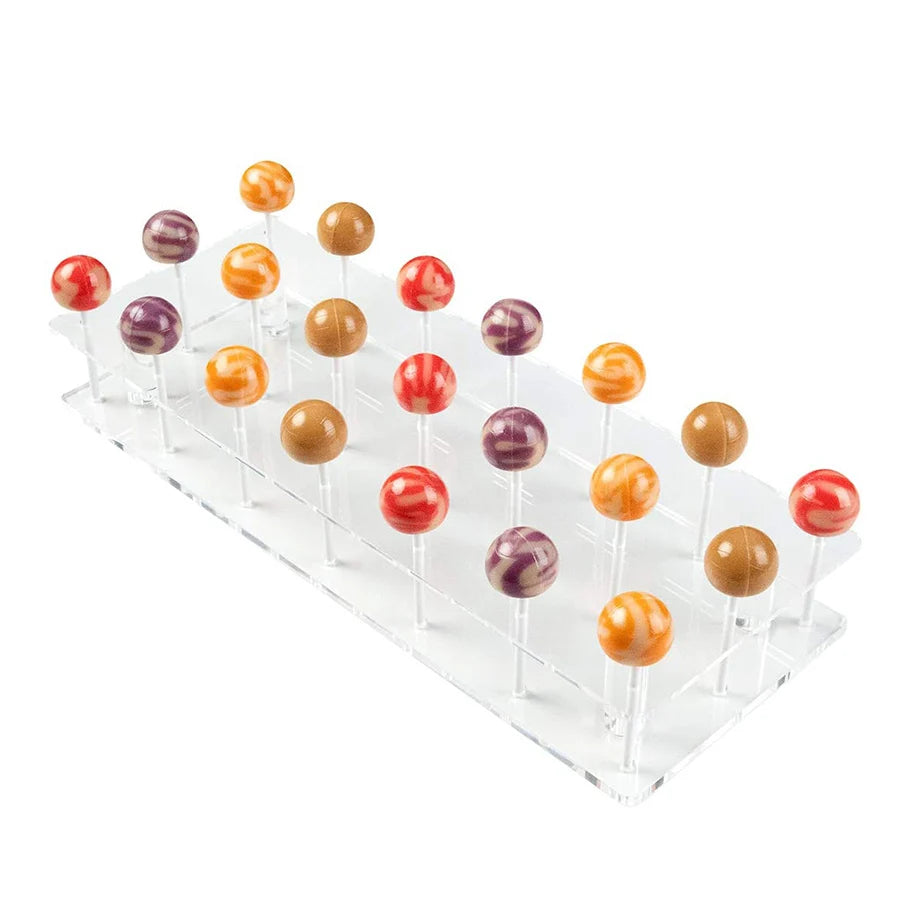 21 Holes Collapsible Clear Acrylic Salon Lollipop Cake for Display Holder Stand UMI NK0296