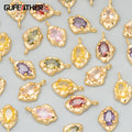 MD71  Jewelry Accessories18k Gold Rhodium Platedcopperzirconscharmshand Mademaking Findingsdiy Pendants10pcs/lot