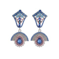Exaggerated Silver Diamond Drop Earrings Women Rhinestone Geometric Large Statement Earrings 2023