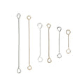 DIY JewelrMetal Steel Double Eye Pin Earrings Ear Connecting Rod for DIY Jewelry Pins Making Handcraft Supplies