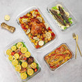 Eco Friendly Household Multiple Uses Heat Resistant Rectangular High Borosilicate Glass Baking Tray Pizza Pan Pie Dish