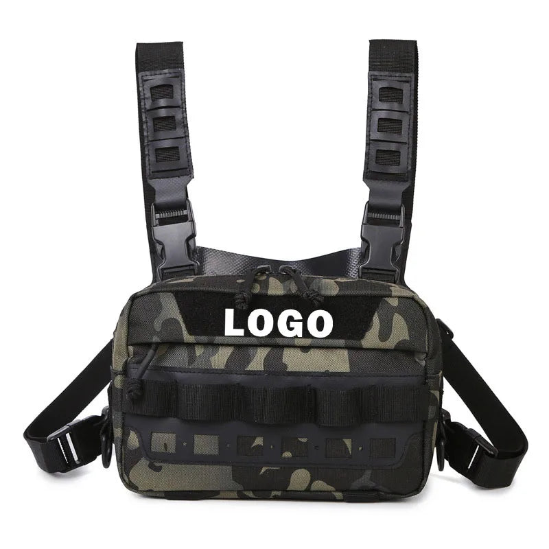 Fishing Vest Bag Men's Camo Fishing Lures Utility Tackle Chest Bags Waist Pack Outdoor Mountaineering Camping Hiking Hunting
