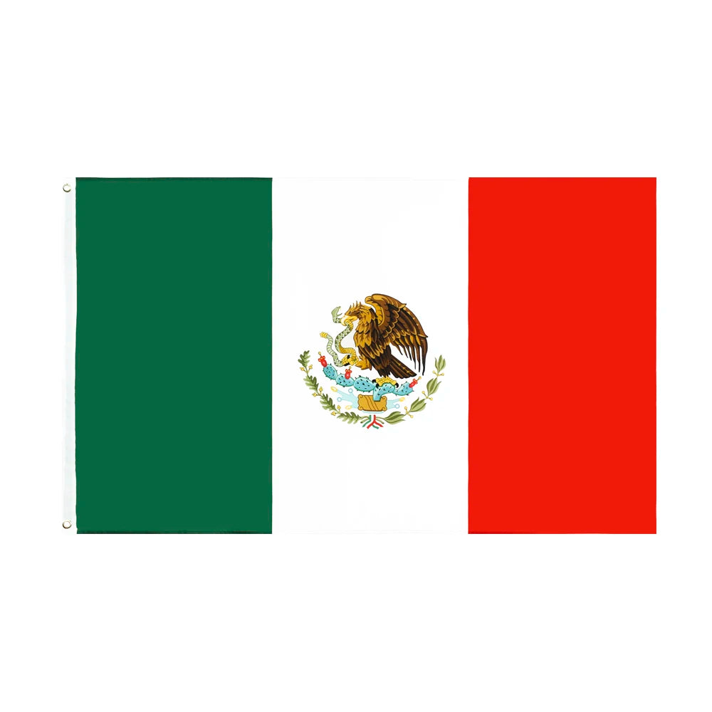 Wholesale 3X5Ft Vivid Color Mexican Mexico Flag MX National Flag