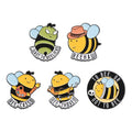 Cute Bee English Letter Soft Enamel Pins Cartoon Animal Bee Lapel Badge Metal Brooches Jewelry Pin for Backpack Clothes