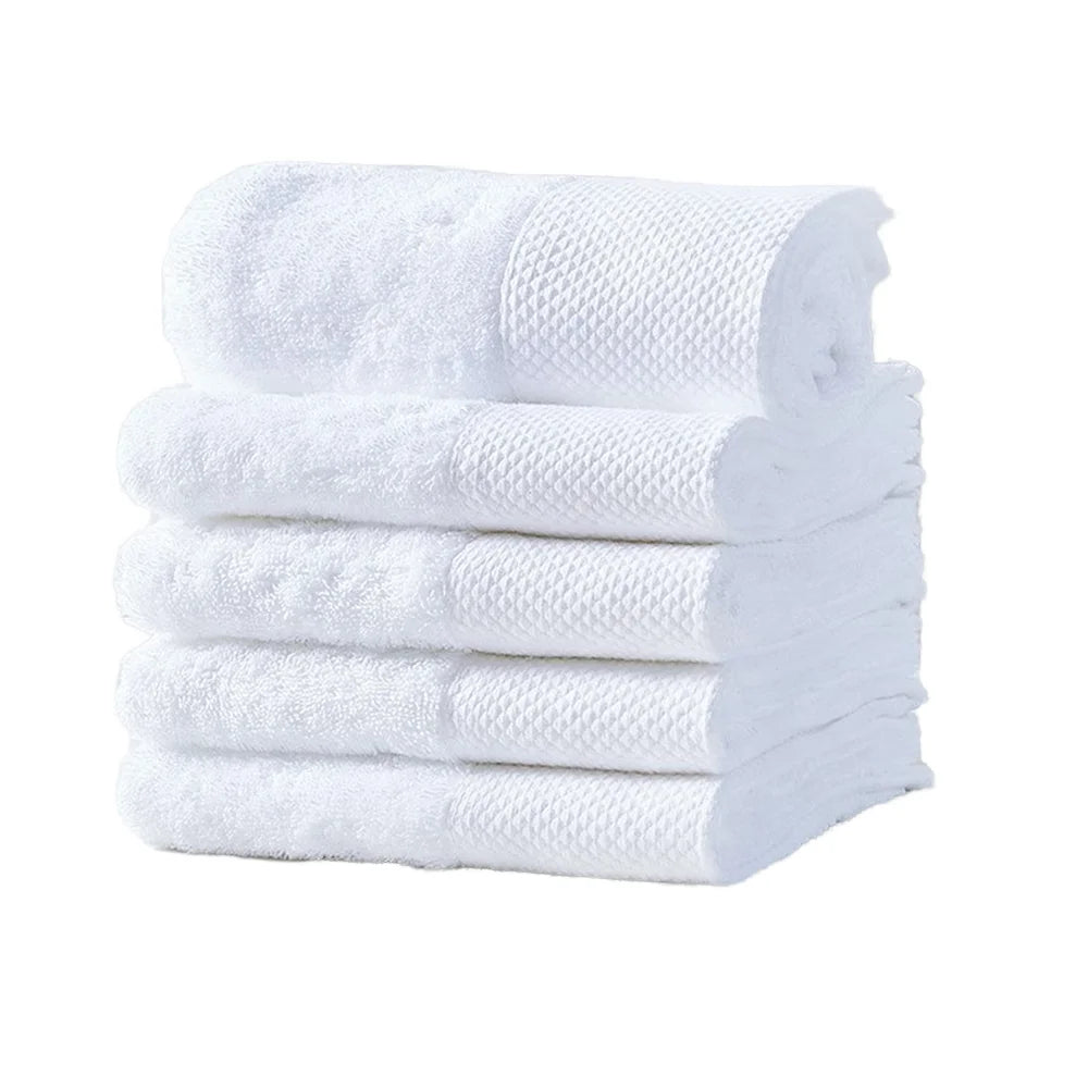 Custom Logo Face Towel 100% Cotton Soft Absorbent Five Star Hotel Towel for Adults Woven Technique