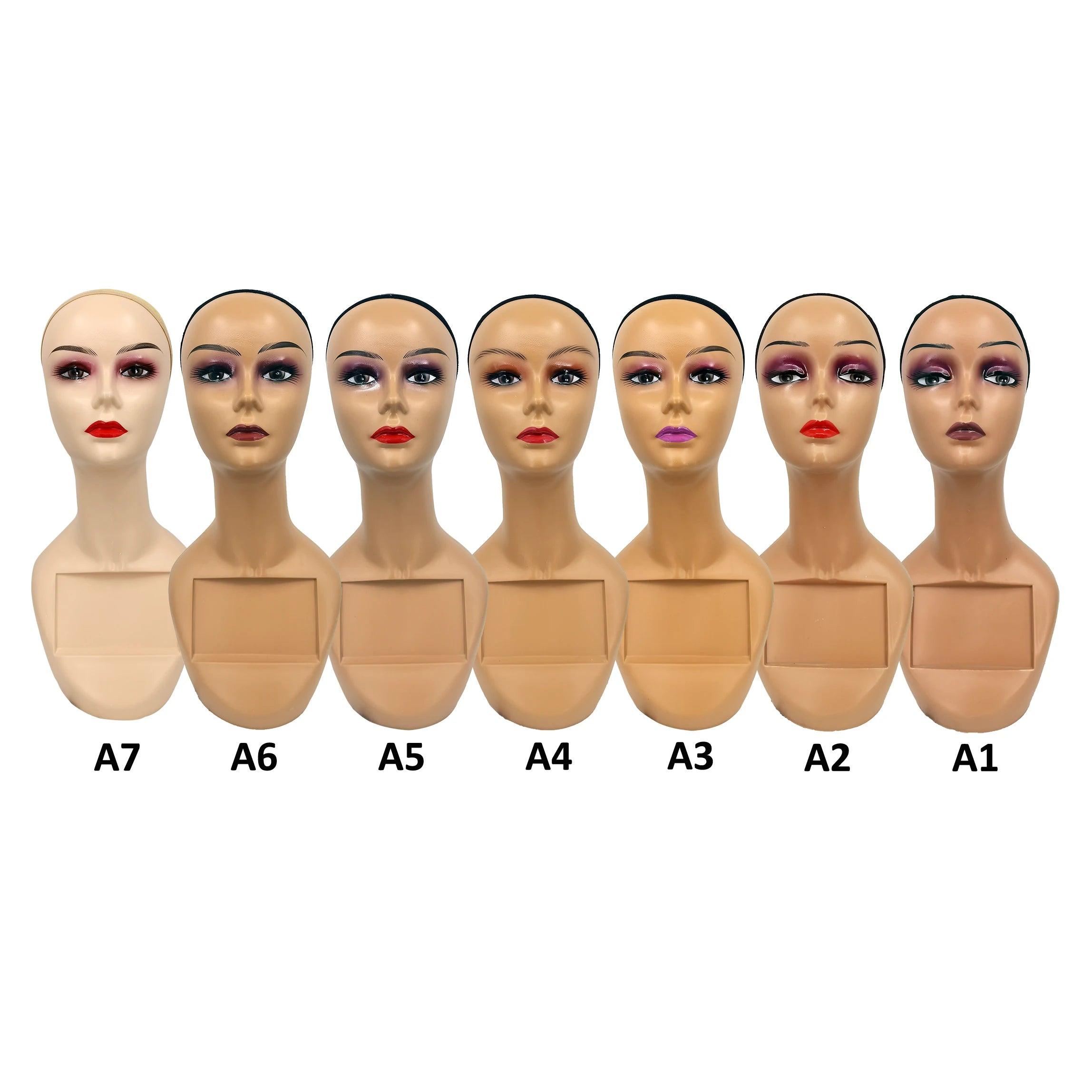 Cheap Female Plastic Mannequin Head Stand 58CM for Wig and Makeup Display