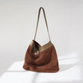 Full Grain Cowhide Women's Handbag Luxury Genuine Suede Leather Messenger Crossbody Shoulder Sheep Leather Bag for Ladies