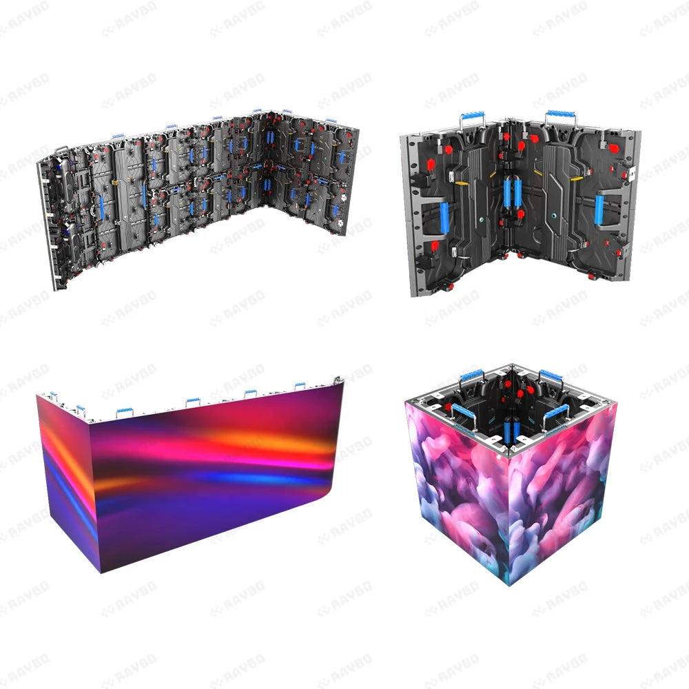 RAYBO Complete Indoor/Outdoor LED Display System 4m X 3m P2 P3 P2.6 P2.9 P3.91 Led Panel Backdrop 500mmx500mm Size