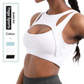 YSH Hot Sale Women Breathable Sports Bra Adjustable Straps Shockproof Padded Yoga Bra Athletic Gym Fitness Workout Bra Top