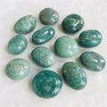Wholesale natural polished amazonite gemstones crystal palm stones tumbled stones for healing decoration
