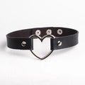 Vintage Adjustable Trend Punk Gothic Style PU Leather Love Neck Collar Heart Choker Necklace for Girl Ladies