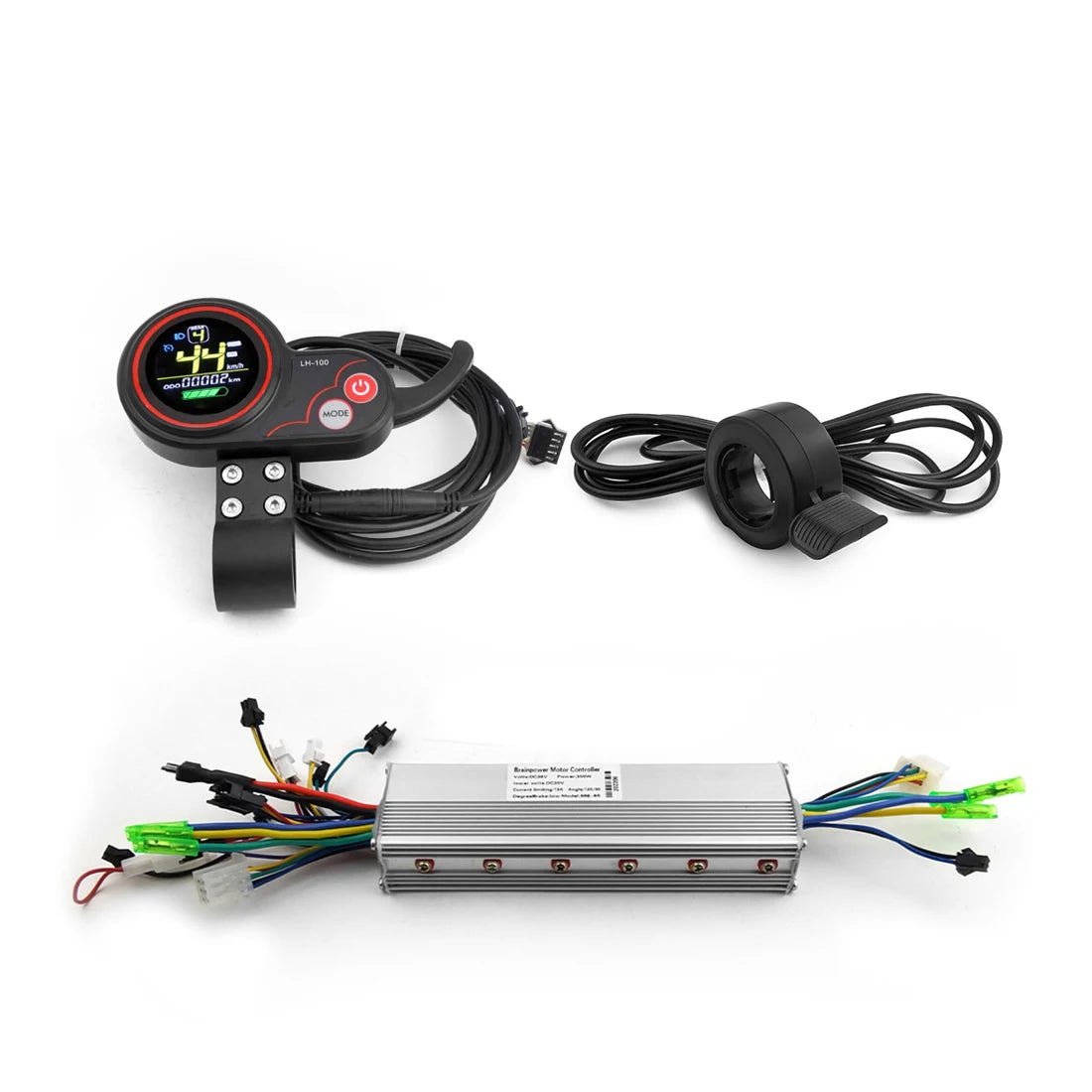 36v48v Ebike LH100 Dual Drive Motor Controller With Lcd Color Display Thumb Brake