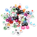 JC Wholesale Acrylic Oil Drop Letter Beads Colourful Transparent Single Letter Symbol Beads DIY Letter Beads
