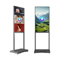 43 Inch Ultra-thin  Double Sided Kiosk Floor Standing Digital Signage Kiosk With Empty Space Design for Advertising Occasions