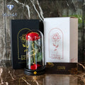 High-End Gift Box Ornaments Rose Box Christmas Teacher's Day Eternal Flower Soap Light Glow Touch Rose Artificial Christmas Rose