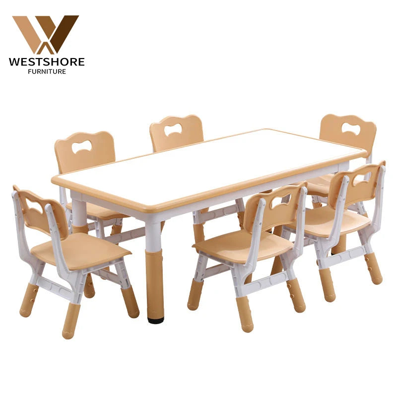 Montessori Toddler Table and Chairs Set Adjustable Kids Furniture for Preschool Daycare Center Kindergarten Learning & Play