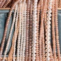Wholesale 100% Natural Freshwater Pearl Strand Necklace 2-12mm Button Bread Mix Colors for Jewelry Use
